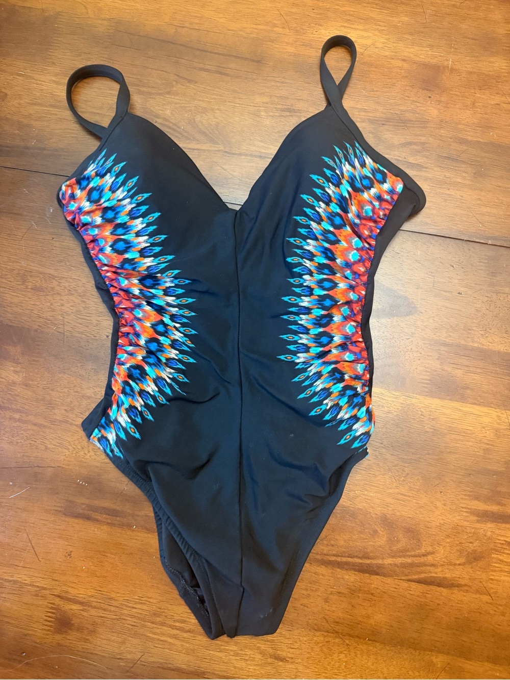 Miraclesuit “Nepali” One-Piece Swimsuit in Black with Subtle Turquoise Detail